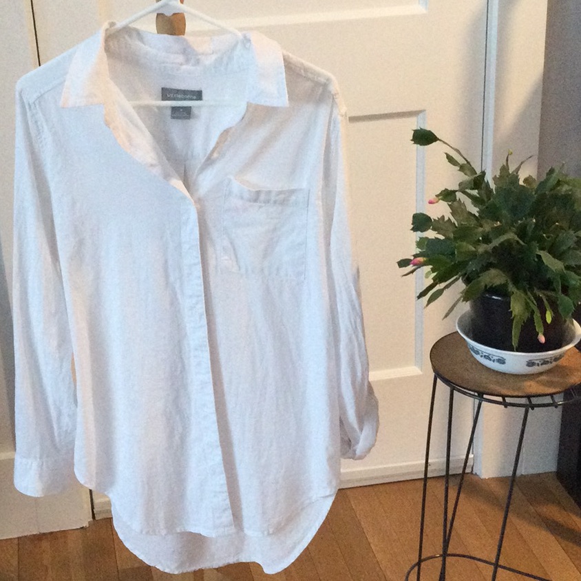 White Button-Up Shirt From Liz Claiborne